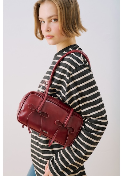 Manuka Lola Fiyonklu Baget Çanta Bordo Ss26cnt00033-26