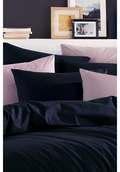 Lionas Plain Siyah %100 Pamuk 2'li Yastık Kılıfı 50x70 Siyah