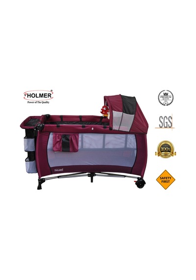 Holmer Kids Maxi Comfort Eurostyle Oyun Parkı - Mürdüm + Aloevera Yatak