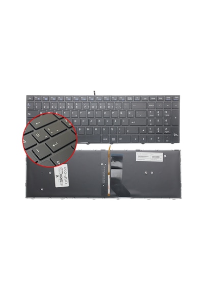 Monster Uyumlu Abra A5 V11 Klavye Işıklı (Siyah TR) (Pars Power) Ver.2 - Beyaz Aydınlatma 120467
