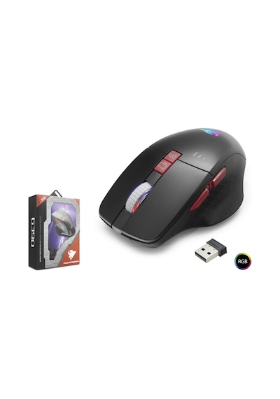 G390 Kablosuz Şarjlı Gaming Mouse 1600 Dpi Sessiz Rgb - Siyah Diğer