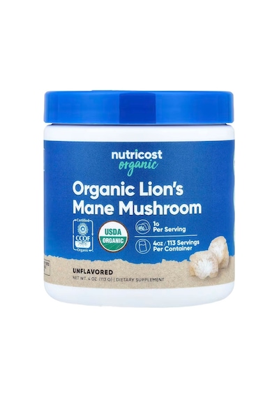Nutricost Organic Lion's Mane Mushroom Brain & Cognitive 113 G