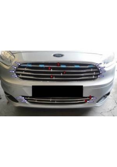 Ford Courier Krom Ön Panjur Seti 6 Prç  Model 2014-2018 N11.5580