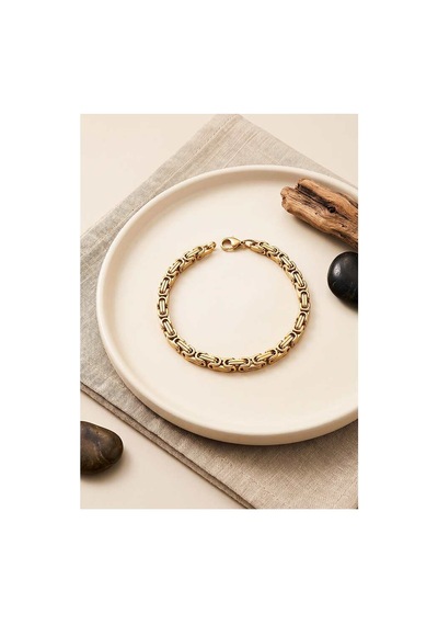 316l Çelik Gold Renk Kral Zincir Model Erkek Bileklik Tj-eb3814 Evimdeyokyok