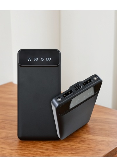 20.000 Mah Powerbank, Led Işıklı, Lcd Ekranlı, Usb Type-c Lightning Çok Renkli