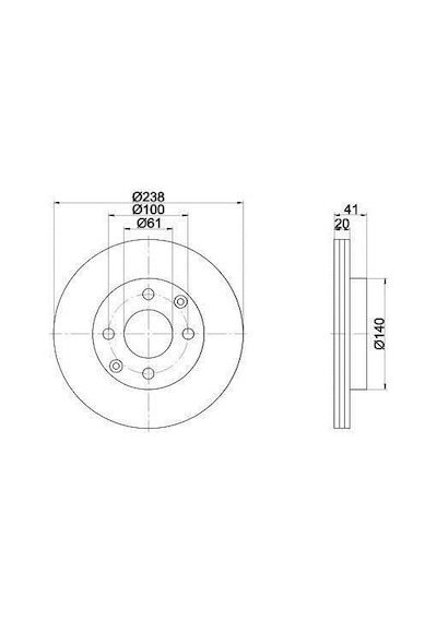 Renault Kangoo Ön Fren Disk 1998-2011 7700556572 Ayd50229 1.9, 1.4