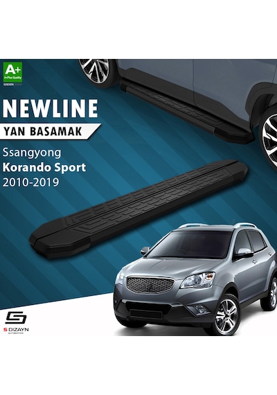 S-dizayn Ssangyong Korando Sport Newline Siyah Yan Basamak 203 Cm 2010-2019 A+ Kalite