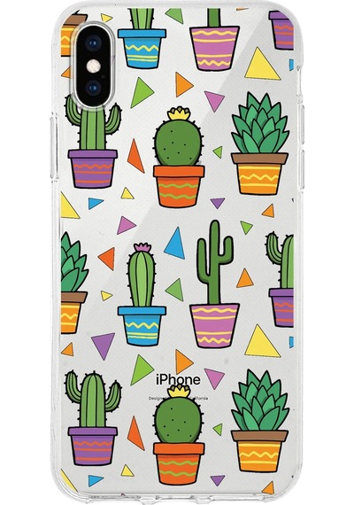 Apple Uyumlu iPhone Xs İle 1mm Slim Fit Water Color 4 Baskılı Şeffaf Kılıf