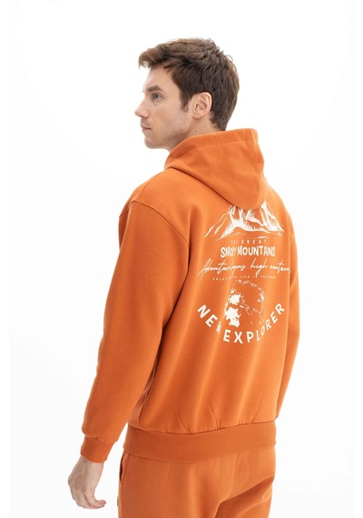AR-MA Arma Şardonlu 3 İplik Erkek Relax Fit Kanguru Cepli Kapşonlu Sweatshirt 001