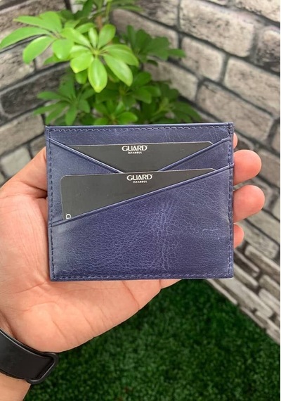 Guard Antik Lacivert Hakiki Deri Kartlık - Grd2403xw22428 Çok Renkli