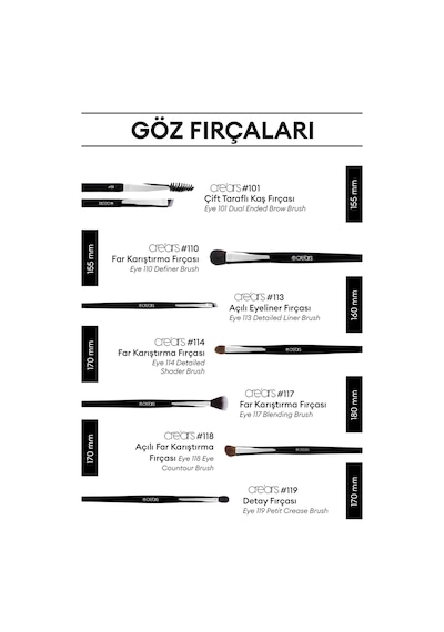 Açılı Far Karıştırma Fırçası Cre'ars Eye Contour Brush 118