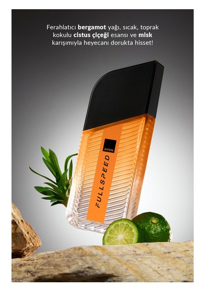 Avon Full Speed Erkek Parfüm Edt 75 Ml Ve 50 Ml Roll On Hediyelik Set Şık Tasarım Turunçgil