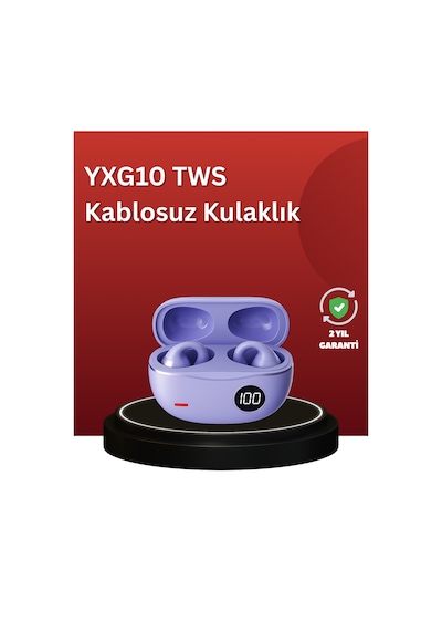 Yxg10 Açık Kulak Bluetooth Kulaklık Klipsli, Güvenli Spor Tasarım, 30 Saat Pil 00