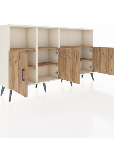 Arges Konsol 6 Raflı 4 Kapaklı 176x30x99 Aytaşı-çam Atlas Çam - Aytası Arges Konsol 6 Raflı 4 Kapaklı 176x30x99 Aytaşı-çam Atlas Çam - Aytası