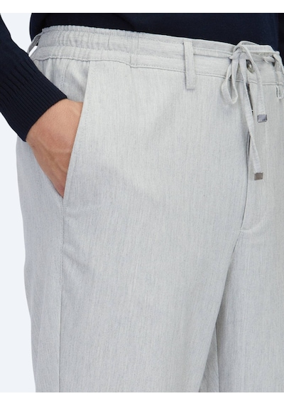 Kip Gri Düz Dokuma Jogging Fit Casual Pantolon
