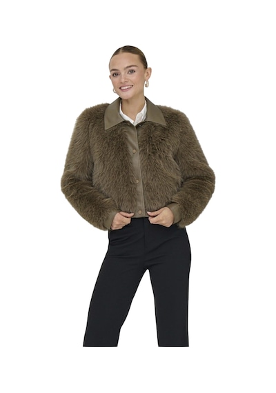 Kadın Kahve Onlyumi Life Faux Fur Jacket Otw Ceket 15356776 Toprak