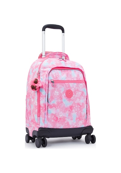 Kıplıng New Zea 8 Tekerlekli Okul Çantası Pembe Garden Clouds
