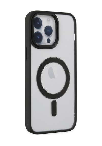 Apple iPhone Uyumlu  14 Pro Kılıf Room Magneticsafe Silikon -  Siyah
