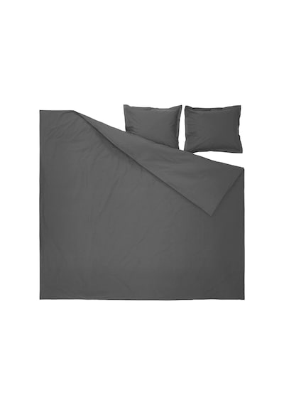 Ikea Hampflockel Çift Kişilik Nevresim Takımı 220 X 240 Cm Siyah Gri