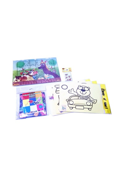 Çocuklar Için Aktivite Seti 6 Parça Puzzle. Kum Boya. Origamis.