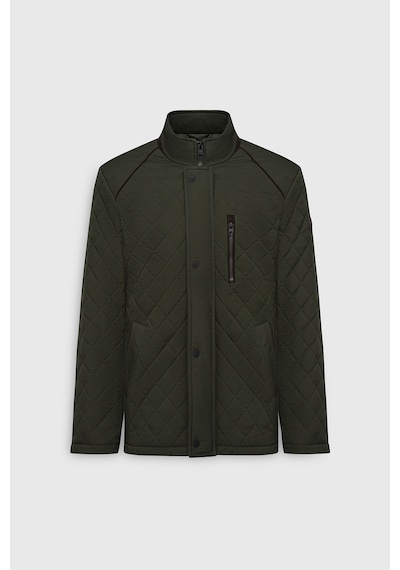AC&Co / Altınyıldız Classics Erkek Hakı Standart Fit Normal Kesim Dik Yaka Kapitone Desenli Çıtçıtlı Yan Cepli Overcoat Hakı Haki