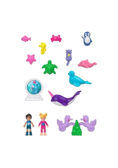 +4 Yaş Polly Pocket Su Samuru Akvaryumu Mikro Oyun Seti HCG16