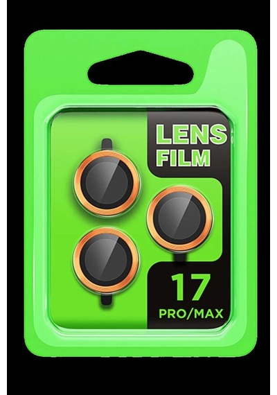 İphone 17 Pro Raze Metal Kamera Lens - Turuncu Diğer