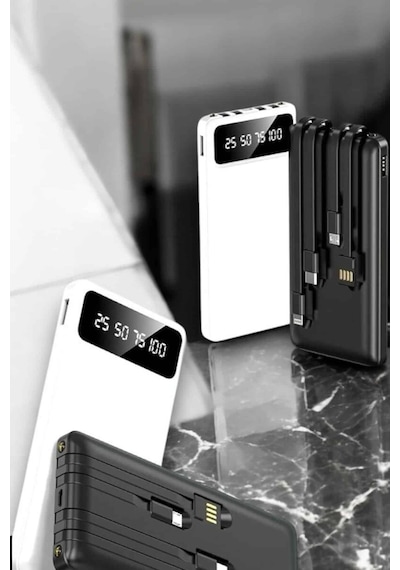 20.000 Mah Led Işıklı Lcd Ekran Usb Girişli Type-c Lightning Powerbank Çr
