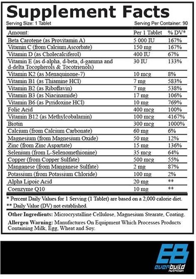 Everbuild Vita Sport One A Day Multivitamin 90 Tablet