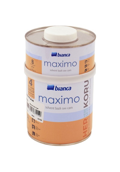 Bianca Maximo Solvent Bazlı Parlak Sıvı Cam 500 Ml Ve Kadife Vernik Rulosu Seti