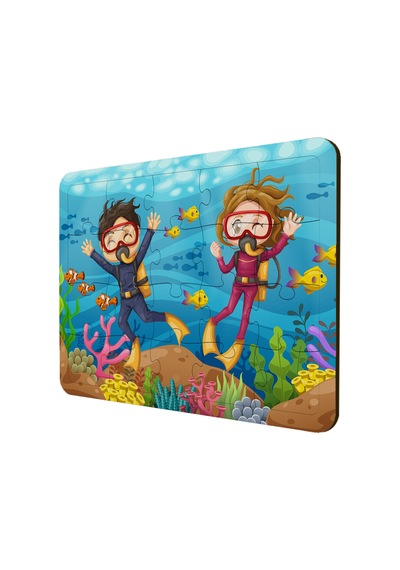 Çocuklar Için Ahşap Puzzle 3'Lü Set Maceracı Çocuklar Serisi