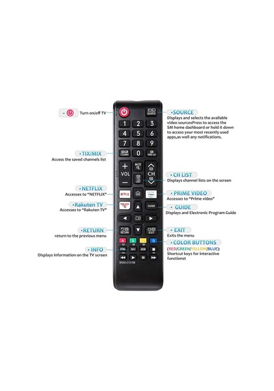 Samsung Uyumlu UE55RU7100UXTK Tv Kumanda
