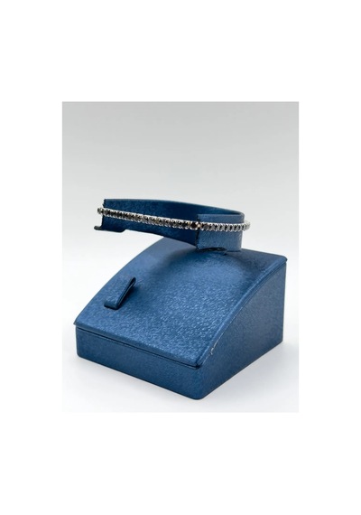 925 Ayar Gümüş Oniks Taşlı Misinalı Esnek Kadın Bileklik Gümüş Gümüş