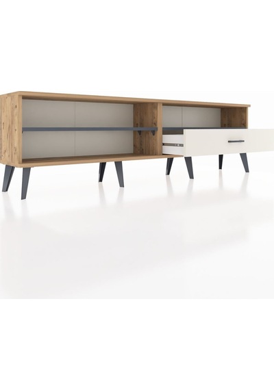 Arges Tv Ünitesi 2 Raflı Tek Çekmeceli 176x30x51 Çam-antrasit/aytaşı Antrasıt/aytası Arges Tv Ünitesi 2 Raflı Tek Çekmeceli 176x30x51 Çam-antrasit/aytaşı Antrasıt/aytası