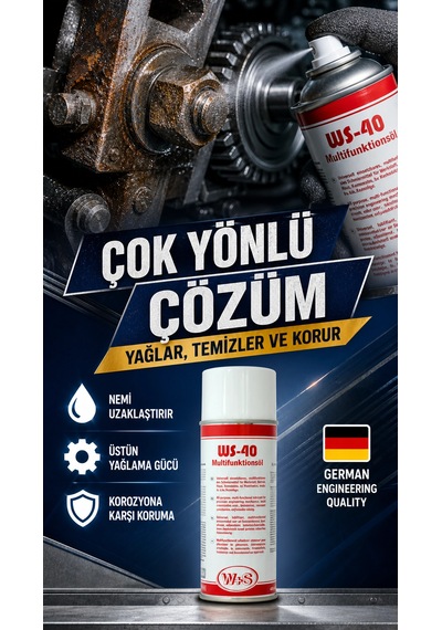 Ws-40 Çok Amaçlı Yağlayıcı Ve Metal Koruyucu Sprey 400ml 400 ML