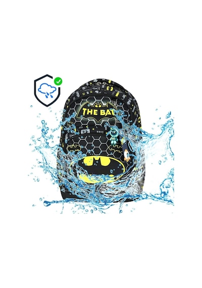 Goldline The Bat Figürlü Çocuk İlkokul Okul Çanta Beslenme Kalemlik Seti 117 Siyah