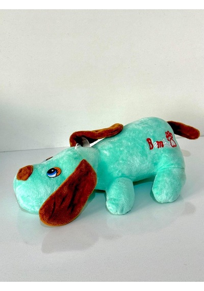 Joytoytr Miskin Köpek Peluş Oyuncak 26cm Yapışkanlı Turkuaz