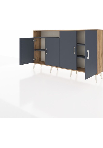 Arges Konsol 4 Raflı 4 Kapaklı 176x30x99 Çam-antrasit Antrasıt/antrasıt - Atlas Çam Arges Konsol 4 Raflı 4 Kapaklı 176x30x99 Çam-antrasit Antrasıt/antrasıt - Atlas Çam