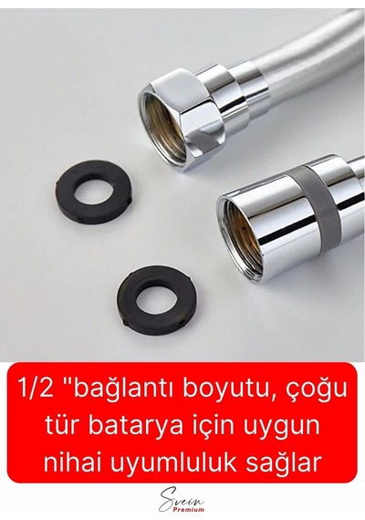 Yüksek Kalite 5 Katman Esnek Kırılmaz Çatlamaz Paslanmaz Sızdırmaz Banyo Duş Musluk Hortum 1,5 Mt Çok Renkli