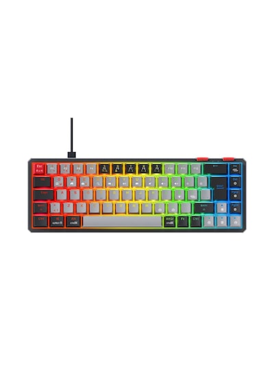 Rampage Yoru Mini Kırmızı Switch Kablosuz RGB Mekanik Oyuncu Klavyesi