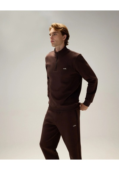 Ellesse 6wm1010-brw Erkek Fermuarlı Sweat Kahverengi