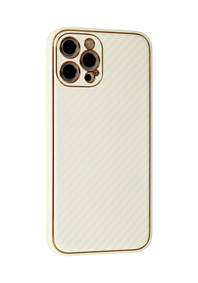 Apple iPhone Uyumlu 12 Pro Max Kılıf Coco Karbon Silikon - Beyaz Bzsxx00 1