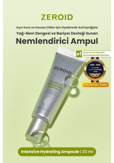 Yağ-nem Dengesi Ve Bariyer Desteği Sunan Yoğun Nemlendirici Ampul Zeroıd Intensive Hydrating Ampoule