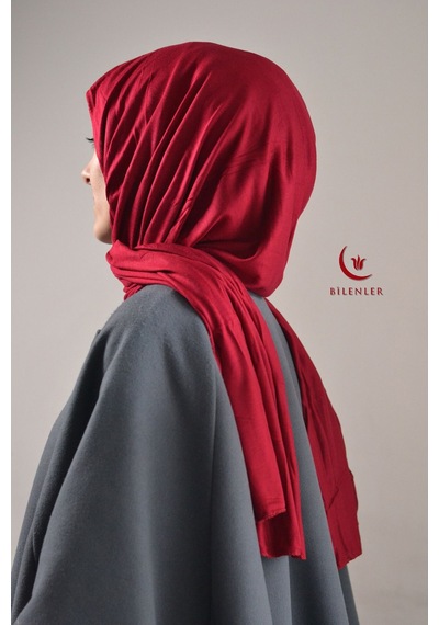 Bilenler Tesettür Penye Şal - 65 X 175 / Kırmızı Kırmızı