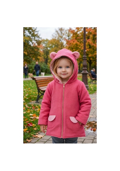 Retro Women Kız Çocuk Bebek Pembe Kırmızı Lacivet Puanlı Desenli Kapüşonlu Sevimli Şık Kaban Mont Bordo Retro Women Kız Çocuk Bebek Pembe Kırmızı Lacivet Puanlı Desenli Kapüşonlu Sevimli Şık Kaban Mont Bordo
