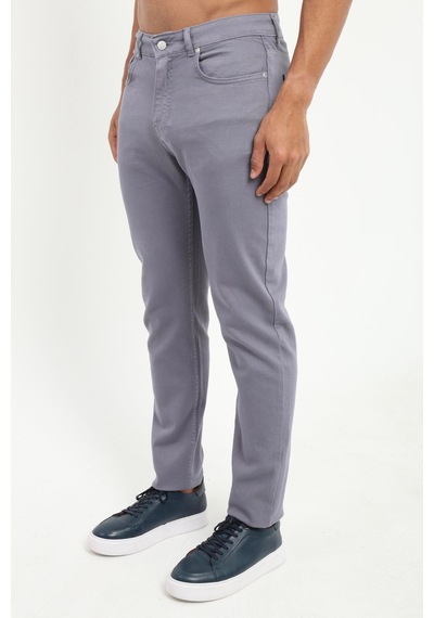 Dufy Erkek Slim Fit Gri Pantolon-19092