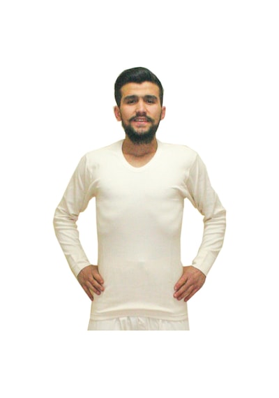 Bora Erkek Pamuk Uzun Kollu İçlik İnterlok Beyaz Pamuk İçlik Ceylanoğlu
