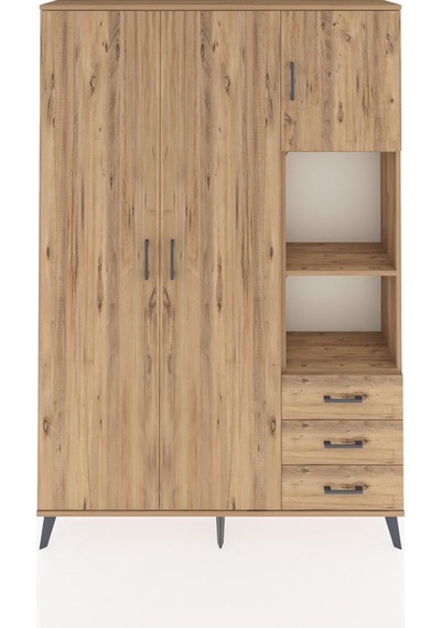 Arges Dolap 5 Raflı 3 Çekmeceli Tek Askılı 132x30x195 Çam-çam/çam Atlas Çam/atlas Çam Arges Dolap 5 Raflı 3 Çekmeceli Tek Askılı 132x30x195 Çam-çam/çam Atlas Çam/atlas Çam