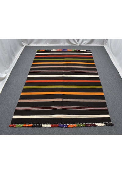 Zehra Abla Halı El Dokuma Seçkin Otantik Şarköy Perde Yün Kilim 7066 Çok Renkli