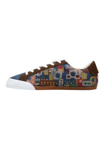 Kadın Vegan Deri Çok Renkli Sneakers - Anatolian Patterns Tasarım